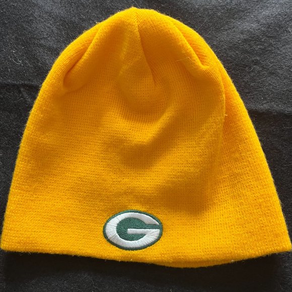 NFL Green Bay Packers Football Yellow Knit Winter Beanie Hat Cap w/ Embroidered - Picture 2 of 5